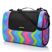 METEOR 200x200cm Foldable Picnic Mat Neon Waves
