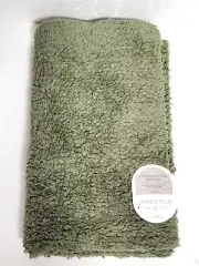 Threshold 20 x 34 Performance Plus Cotton Reversible Bath Rug - Light Green