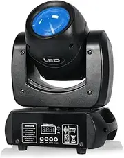 100W Moving Head DJ Light 18 Prism RGBW Beam Stage Light 8 Gobos 8 Colors Partylight Sound Activated DMX512 Spotlight for Wedding Parties Church Live Band Show Bar