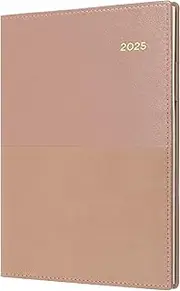 Collins Vanessa - A6 Day to Page Calendar Year Diary/Planner - 2025 Rose Gold