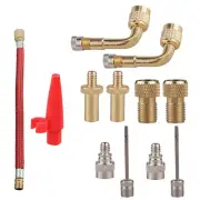 Bicycle Air Pump Nozzle Head Presta Schrader Valve Tyre Tube Adapter Connector #