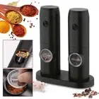 2PCS Electric Salt And Pepper Grinder Set, Rechargeable Salt & Pepper Mill NEW