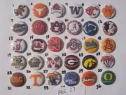 30 College Teams flat back buttons or pin badges cabochons embellishments magnet