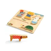 5pc Djeco Woody Pet Animal Pet Wooden 3D Puzzle Kids/Children Play Toy 12m+