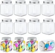 Roowest 12 Pieces Coin Jars for Behavior Tokens - Clear Plastic Reward Jars for Kids Classroom Management - Back to School Teacher Supplies