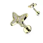 Piercing Ear Labret Cartilage Butterfly Golden