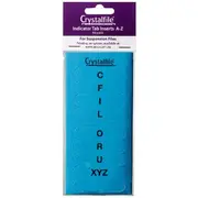 Crystalfile Indicator Tab Inserts A-Z Blue 60 Pack