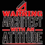 Warning Architect With An Attitude - Mens Funny Novelty T-Shirt T Shirt Tshirts