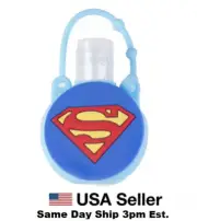 Superman Hand Sanitation Silicone Bottle Holder Carrying Case Mini 1oz Empty New