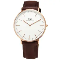 在飛比找Yahoo奇摩購物中心優惠-DW Daniel Wellington 現代簡約真皮手錶-