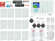 D24 Tuya APP WiFi+4G Wireless Home Security Alarm System+Alexa+Google Assistant