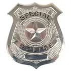 Special Police Badge Silver Metal Cop Replica Shield Officer Fancy Dress Costume
