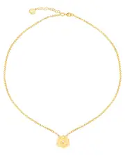 Gabi Rielle 14K Over Silver CZ Rosebud Necklace