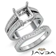 Diamond Engagement Ring Bridal Setting 14k Gold White Princess Semi Mount 1.25Ct