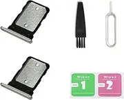 2 PCS for Pixel 8A Single SIM Card Tray Replacement, Single SIM Card Slot Holder Compatible with Pixel 8A (Porcelain)