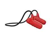 Open Ear Wireless Bone Conduction Headphones with Bluetooth 5.0 Microphone, HD Phone Call, Lightweight Sports Headset - Red