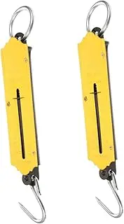 [BCOATH] 2pcs Portable Mechanical Scale Hook 25kg Fish Weighing Scale for Outdoor Travel