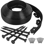 Garden Edging Border 4 inches Tall Without Digging, Edging for Landscaping Modern Style, Landscape Edging Border for Zoning Plants, Landscaping, Flower Beds, and Yard, with 30 Pcs Landscape Staples