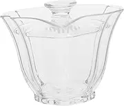 ULTECHNOVO Elegant High Borosilicate Glass Tea Cup Lid Chinese Teacup Versatile for Home Office Restaurant