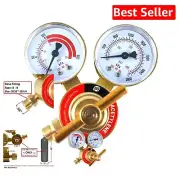 Oxy-Acetylene Regulator with Rear Connector - Solid Brass Gauge 0-30 PSI