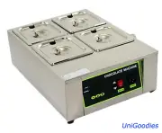Chocolate Melting Machine 4 Pot Fondue Melter Pastry Caterer Commercial Electric