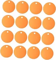 Veemoon 25Pcs Orange Pet Id Tags Round Blank DIY Dog Tag Pendants for Custom Engraving Durable Lightweight Accessories for Puppies and Pets