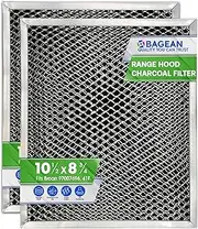 Range Hood Filter Replacement 10.5" x 8.8" for 41F 97007696 Broan Charcoal Grease Filter Combo - Ductless Hood Filter - Metal Mesh Screen Filters Grease and Carbon Freshens Kitchen Air (2)