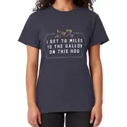 I get 70 miles to the gallon on this hog T-shirt