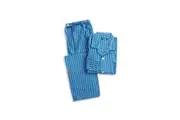 Mens Lynx Size S-7XL Classic Blue Stripe Flannelette PJS Pyjamas Long Set CBS