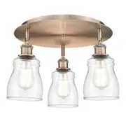 Innovations Lighting 516-3C-10-17 Ellery Flush Ellery 3 Light - Copper