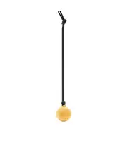 Pebble locket charm in brass One size Yellow