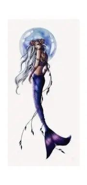 AZURE OCEAN JEWEL FAERIE MERMAID VINYL STICKER/DECAL Waterproof Indoor/Outdoor