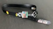 Disney Marvel Kids Belt Super Heroes Tony Stark Iron Man Head Black MEDIUM NEW