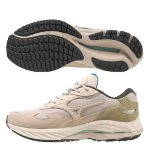 【MIZUNO 美津濃】MIZUNO SPORTS STYLE WAVE RIDER B 男款 休閒鞋 β(D1GA235601 米白 復古 慢跑鞋 走路)