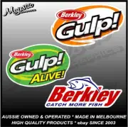 BERKLEY, GULP, GULP ALIVE - 3 X DECALS - FISHING - BOAT DECALS