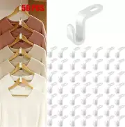 Clothes Hanger Connector Hooks 50PCS Plastic Hooks Cascading Hangers Space Savin