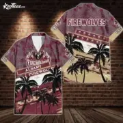 Albany Firewolves NLL Tropical Hawaiian Shirt, Hawaiian Shirt 2025 Size S-5XL