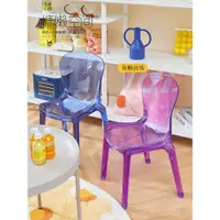 在飛比找ETMall東森購物網優惠-慵懶空間小戶型兒童學習椅亞克力幼兒園凳子家用塑料靠背透明椅子