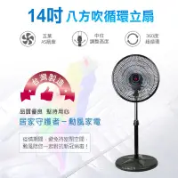 在飛比找蝦皮購物優惠-勳風 14吋360度八方吹循環扇 HF-B1408 台灣製造