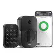 Yale Assure Lock 2 Deadbolt, Black Suede Smart Keyless Entry Door Lock with W...