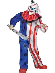 Evil Clown Horror Joker Evil Jester Scary Halloween Dress Up Boys Costume