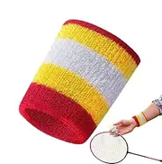 Wrist Sweatbands, Sweat Breathable Bands for Men Women, Moisture Wicking Arm Wristbands for Gymnastics, Badminton, Football, Working Out