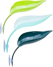 AIMALL 3pcs Fish Tank Landscaping Decoration, Frog Habitat Leaf Tree, Simulation Water Grass Green Plant Aquarium Decoration
