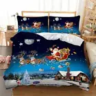 Christmas Gift Doona Duvet Quilt Cover Set Single Double Queen Super King Size