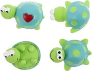 ABOOFAN 4pcs Cute Turtle Dashboard Ornaments Adorable Miniature Tortoise Figurines for Vehicle Decoration Lightweight and Accessories Easy to Clean Dashboard Decor