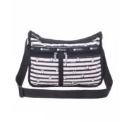 LeSportsac DELUXE EVERYDAY BAG Miffy All-Over Stripe Shoulder Bag Collab Product