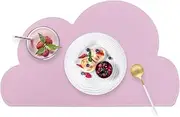 BYUNER Silicone Mat Placemat Silicon Food Mat Tablemats Cloud Placemat Table Mats Placemats Portable Place Mat Heat Resistant Pink 47.4 * 26.7 cm