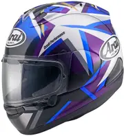 Arai RX-7V Evo MVK Stars Helmet, black-blue, Size L for Men Black Blue