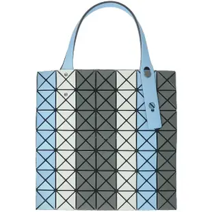 【ISSEY MIYAKE 三宅一生】BAOBAO 霧面方格7x7手提包(藍拼色)