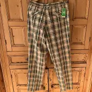 Par 5 knickers.com Golf Pants Green Beige Black Red Plaid mens 34